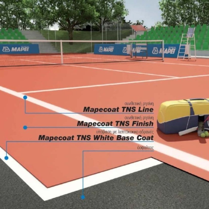 Ακρυλική βάση ρητίνης γηπέδων Mapei - Μapecoat tns white base coat με χαλαζιακή άμμο 20kg Ακρυλική βάση ρητίνης γηπέδων Mapei - Μapecoat tns white base coat με χαλαζιακή άμμο 20kg