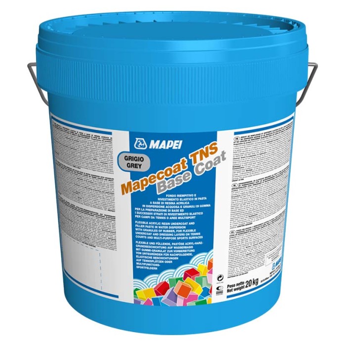 Ακρυλική βάση ρητίνης γηπέδων Mapei - Μapecoat tns grey base coat με ελαστικού κόκκους 20kg Ακρυλική βάση ρητίνης γηπέδων Mapei - Μapecoat tns grey base coat με ελαστικού κόκκους 20kg