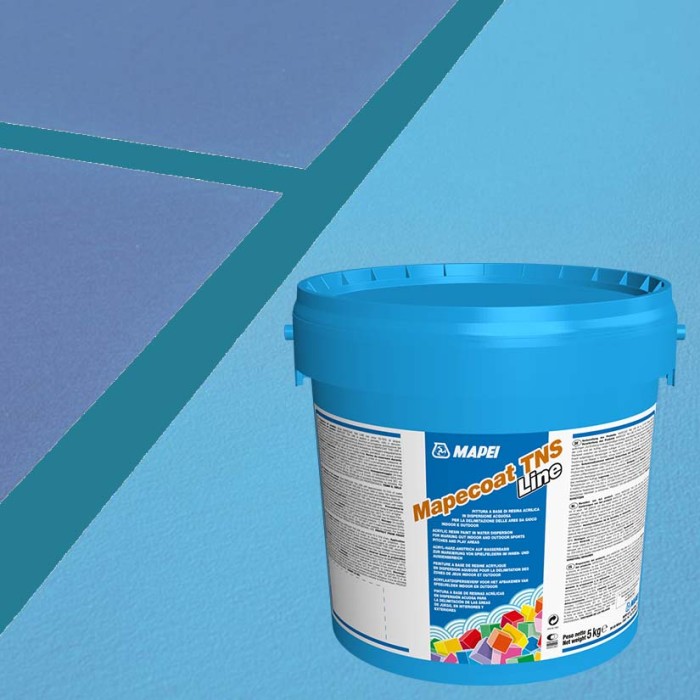 Ακρυλικό χρώμα διαγράμμισης γηπέδων Mapei - Mapecoat tns line sea blue 5lt Ακρυλικό χρώμα διαγράμμισης γηπέδων Mapei - Mapecoat tns line sea blue 5lt