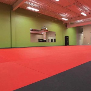 Δάπεδο προστασίας tatami κόκκινο - γκρι - μαύρο 2cm 1x1m 36631