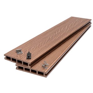 Δάπεδο εξωτερικού χώρου deck wpc νέας γενιάς Teak 80155 25x146x3600mm