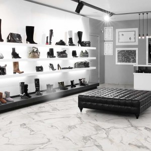 Βινυλικό δάπεδο κολλητό πλακάκι Tarkett ID Inspiration 30 Carrara Grande White 24533044