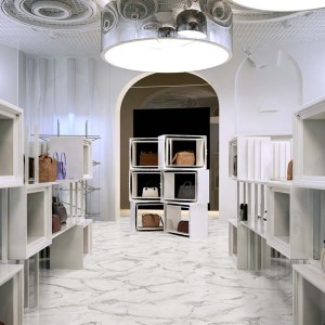 Βινυλικό δάπεδο κολλητό πλακάκι Tarkett ID Inspiration 55 Carrara Grande White 24522044