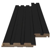 Ξύλινο πηχάκι τοίχου διπλό τελείωμα Beat ST Black 505090 16x77x2750mm