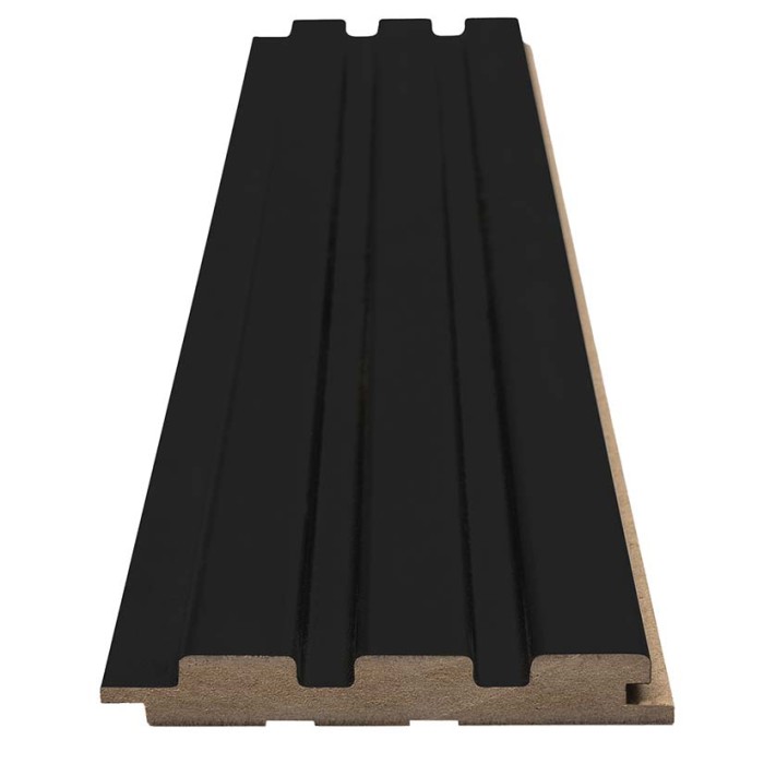 Πάνελ τοίχου 3d ξύλινα mdf πηχάκια Beat ST 505090 Black 16x119x2750mm Πάνελ τοίχου 3d ξύλινα mdf πηχάκια Beat ST 505090 Black 16x119x2750mm