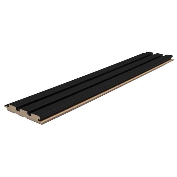 Πάνελ τοίχου 3d ξύλινα mdf πηχάκια Beat ST 505090 Black 16x119x2750mm Πάνελ τοίχου 3d ξύλινα mdf πηχάκια Beat ST 505090 Black 16x119x2750mm