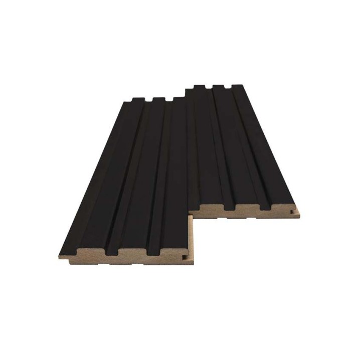 Πάνελ τοίχου 3d ξύλινα mdf πηχάκια Beat ST 505090 Black 16x119x2750mm Πάνελ τοίχου 3d ξύλινα mdf πηχάκια Beat ST 505090 Black 16x119x2750mm