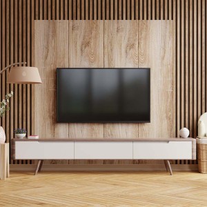 Ηχοαπορροφητικα πάνελ τοίχου 3d ξύλινα Durawall acoustic panel 65 dark oak 30x260cm