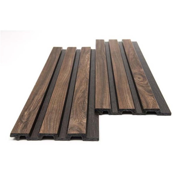 Πάνελ τοίχου με 3D ξύλινα πηχάκια PS Panel - Piano 54 Walnut Dark Brown 12x122x2900mm