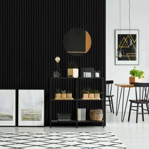 Πάνελ τοίχου με 3D ξύλινα πηχάκια PS Panel - Residence black 10 21x122x2900mm