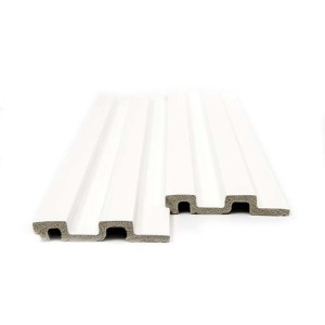 Πάνελ τοίχου με 3D ξύλινα πηχάκια PS Panel - Residence white 01 21x122x2900mm