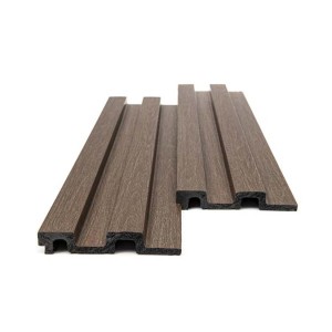 Πάνελ τοίχου με 3D ξύλινα πηχάκια PS Panel - Residence dark brown oak 08 21x122x2900mm