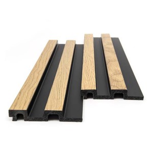 Πάνελ τοίχου με 3D ξύλινα πηχάκια PS Panel - Residence natural oak black f4 21x122x2900mm