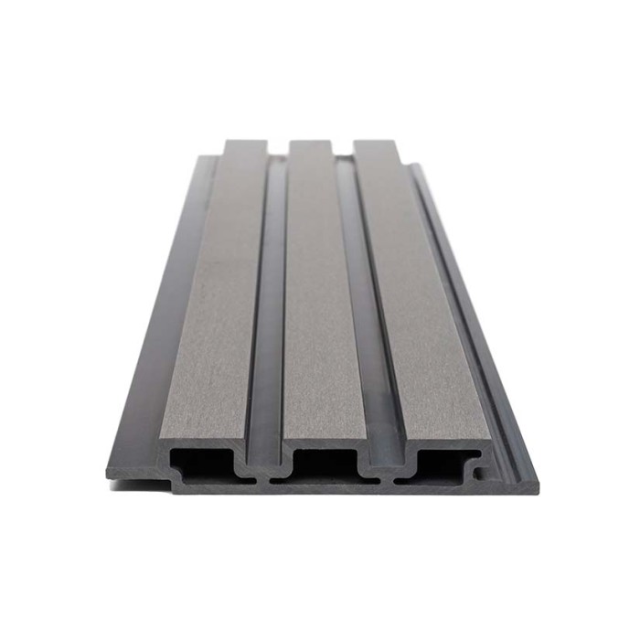 Πάνελ τοίχου 3d ξύλινα εξωτερικού τοίχου Wpc 8550 Light Grey 25x176.5x2900mm 