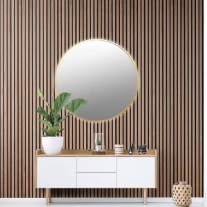 WPC Πάνελ τοίχου 2ης γενιάς με 3D πηχάκια teak 5510 εξωτερικού χώρου 25x147.5x2900mm