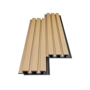WPC Πάνελ τοίχου 2ης γενιάς με 3D πηχάκια light oak 5550 εξωτερικού χώρου 25x147.5x2900mm