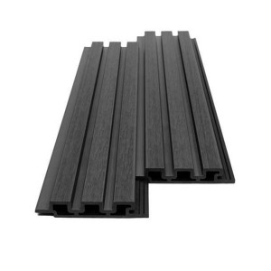 WPC Πάνελ τοίχου 2ης γενιάς με 3D πηχάκια dark grey 5570 εξωτερικού χώρου 25x147.5x2900mm