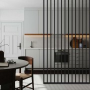 Ξύλινο διαχωριστικό δωματίου Woodwall Black 275x58x6.5cm Ξύλινο διαχωριστικό δωματίου Woodwall Black 275x58x6.5cm