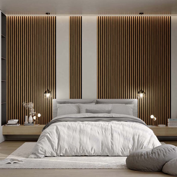 Ηχοαπορροφητικό ξύλινο πάνελ τοίχου Woodline Oak Light 30x270cm