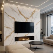 Πάνελ τοίχου pvc απομίμηση μαρμάρου Mega wall panel Calacatta Gold 104