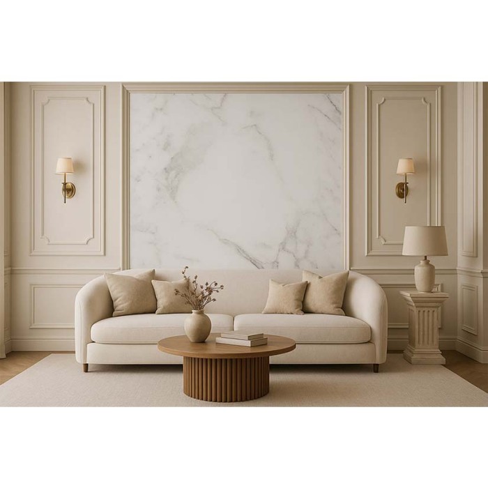 Πάνελ τοίχου pvc απομίμηση μαρμάρου Mega wall panel Carrara Bianco 101