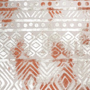Ψάθινο χαλί με σχέδια Andora 1,10m x 1,70m light beige terra 5883