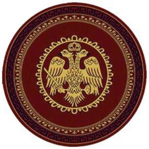 Εκκλησιαστικό χαλί Byzantium στρογγυλό 483 cherry 2x2m