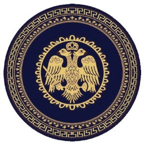 Εκκλησιαστικό χαλί Byzantium στρογγυλό 483 navy 2x2m