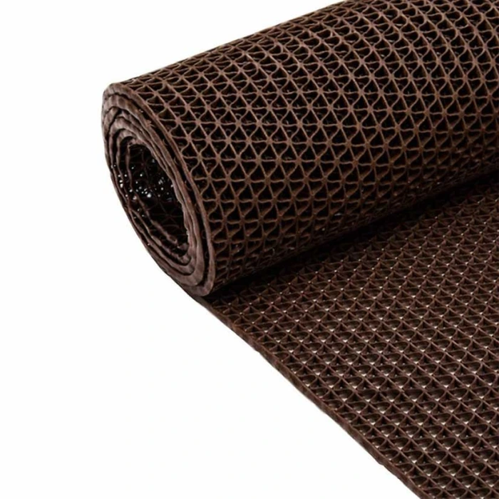 Αντιολισθητικό Πλαστικό Δάπεδο Zig Zag 5mm Καφέ Ρολό 1.2m