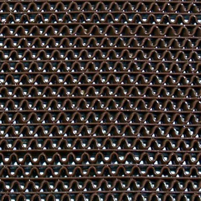 Αντιολισθητικό Πλαστικό Δάπεδο Zig Zag 5mm Καφέ Ρολό 1.2m