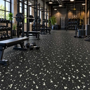 Δάπεδο Γυμναστηρίου Sbr Epdm Black & Grey Ρολό 1.5x10m 6mm | 15m2