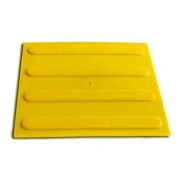 Πλακίδιο Όδευσης Τυφλών Κίτρινο 30x30cm με Ανάγλυφες Ραβδώσεις 