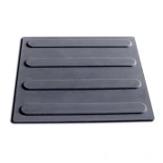 Πλακίδιο Όδευσης Τυφλών Μαύρο 30x30cm με Ανάγλυφες Ραβδώσεις 