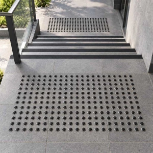 Φολίδα Προειδοποίησης Τυφλών Inox 316 με TPU Μαύρο KMS 104