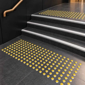 Φολίδα Προειδοποίησης Τυφλών Inox 316 με Καρβορούνδιο Κίτρινο KMS 105
