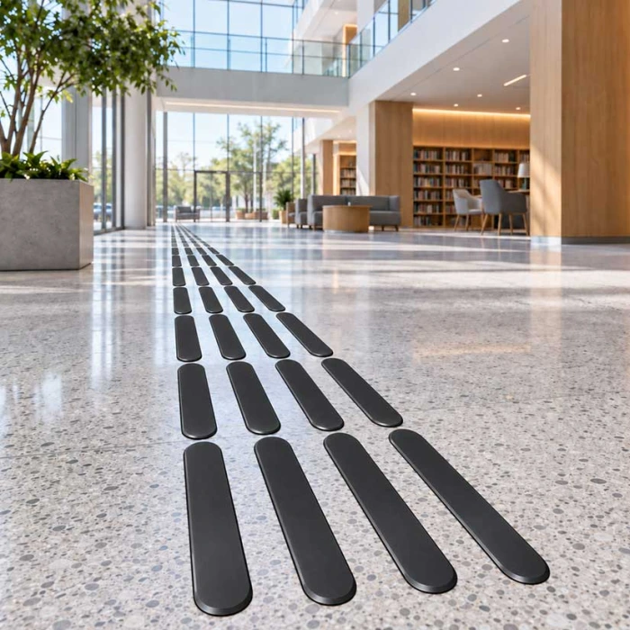 Λωρίδα Όδευσης Τυφλών Inox 316 Λεία Μαύρη KMS 502