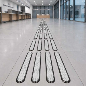 Λωρίδα Όδευσης Τυφλών Inox 316 Μαύρο με TPU Γκρι KMS 504