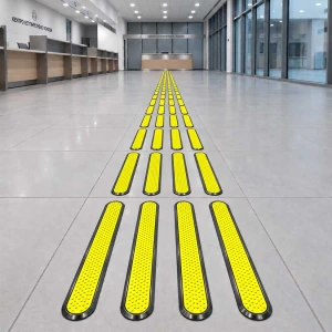 Λωρίδα Όδευσης Τυφλών Inox 316 Μαύρο με TPU Κίτρινο KMS 504