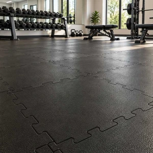 Ελαστικό Δάπεδο Πλακάκι Παζλ Καουτσούκ Interlocking 52x52cm 8mm