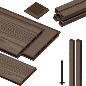 Wpc Deck περίφραξης Inifence ic 02 dune ολοκληρωμένο σύστημα σετ 3.38m2