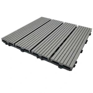 Πλακάκι WPC Γραμμωτό Classic 30x30cm Γκρι Ανοιχτό 70253