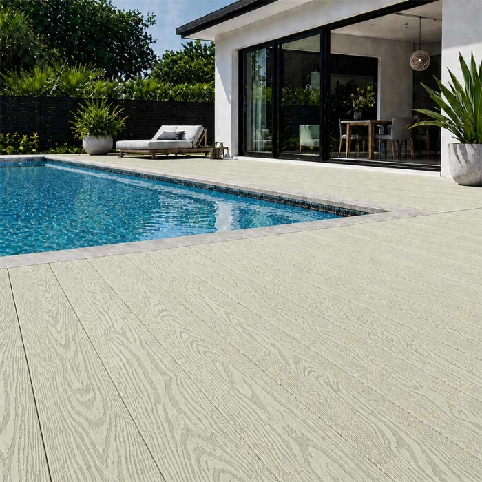 Deck Wpc δαπέδου 3d wood grain k33 Λευκό