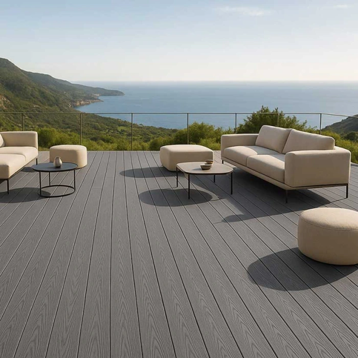 Deck Wpc δάπεδο νέας γενιάς 25/146 Light Grey 80180