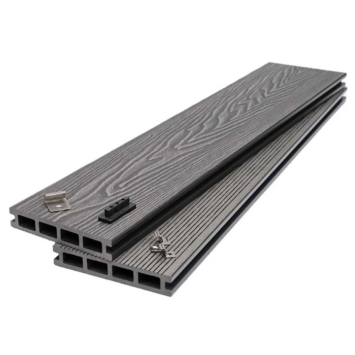 Deck Wpc δάπεδο νέας γενιάς 25/146 Light Grey 80180