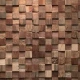 Πάνελ Τοίχου 3D από 100% Φυσικό Ξύλο Teak Square 495x180mm 0.09m² 540-008