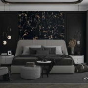 Pvc πάνελ με όψη μαρμάρου Marquina Gold 1220/2800mm 3.41m²