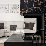 Pvc πάνελ με όψη μαρμάρου Marquina Swash 1220/2800mm 3.41m²