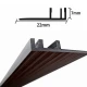 Προφίλ αλουμινίου σοβατεπί για δάπεδα laminate / parquet ασημί 1046