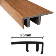 Προφίλ αλουμινίου για laminate μπαλκονόπορτας σε αποχρώσεις ξύλου 1035