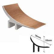 Προφίλ αλουμινίου σοβατεπί για δάπεδα laminate / parquet σε αποχρώσεις ξύλου 1046